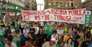 Manifestación de la Marea Verde en Madrid contra los recortes en Educación. EFE